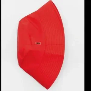 Zara Red Rubberized Bucket Hat Size S Zara | Accessories | Zara Red Rubberized Bucket Hat Sz M Nwt  main image 3